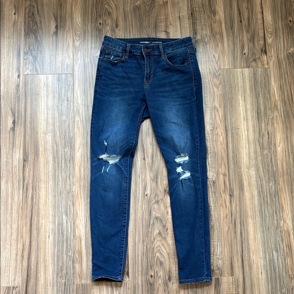 Old Navy Women's Skinny Jeans - Dark Blue